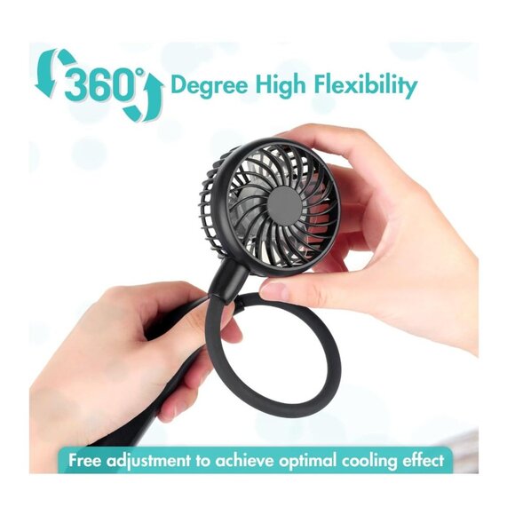 COMLIFE Portable Neck Fan, 2600mAh Battery Operated Ultra Quiet Hands Free USB F - Picture 4 of 6
